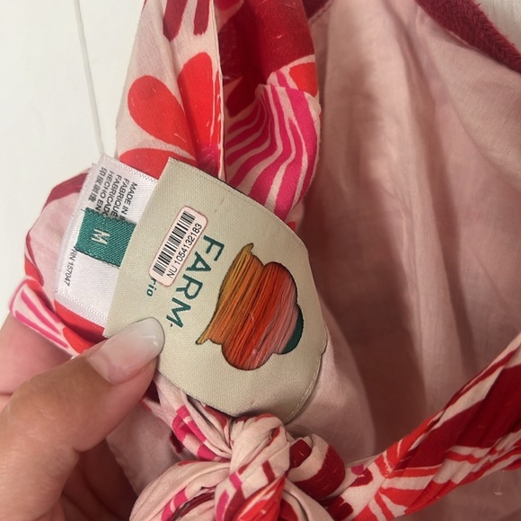 FARM Rio Off White Rio Tiles Crop Top Size Medium - Picture 7 of 7